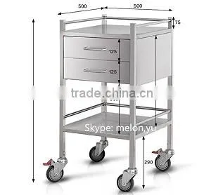 Factory Direct Sales Stainless Steel Treatment Cart With Drawer photo-2