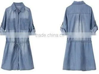 2015 Women Shenzhen Dress Leisure Jeans Dresses Girl photo-3