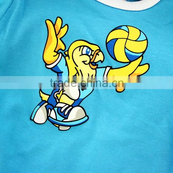 100% Cotton Blue Baby Boy Clothes Infant Boys Bodysuit photo-3