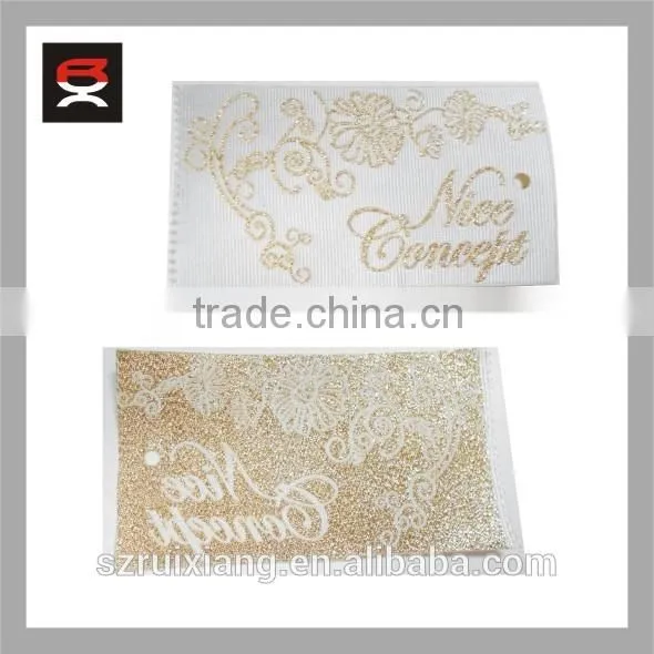 Lurex Yarn Metallic Thread Golden Woven Label photo-3