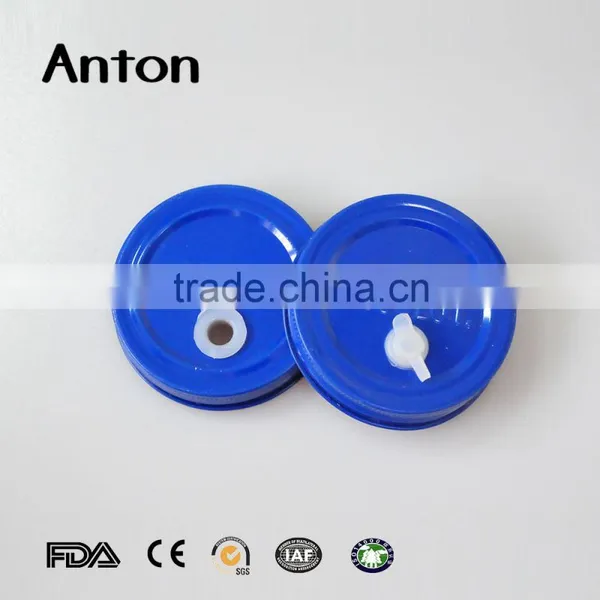 Screw Blue Metal Cap With Ruber Stoper for Glass Jar Mason Jar photo-4