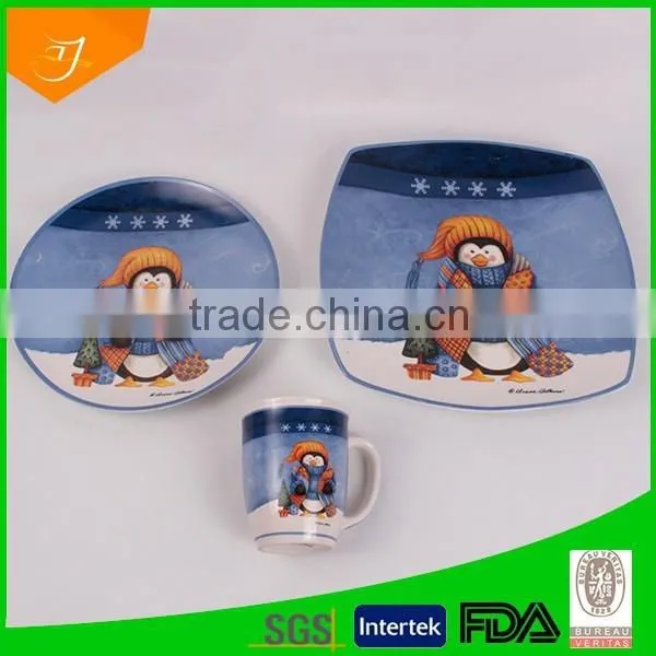 Stoneware Dinner Set Winter Design photo-2