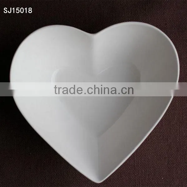 White Heart Shaped Plates Wholesale Restaurant Dinner Plates