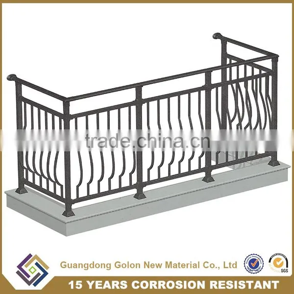 Best Handrail Project Manufacturer Customized Indoor/Outdoor Terrace Metal/ Aluminum Balcony Railing Designs photo-5