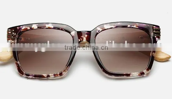 JMP648 Designer Gradient Lens Plastic Frame Sunglasses Bamboo photo-3