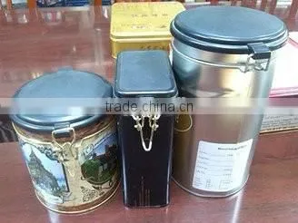Metal hinged lid tins