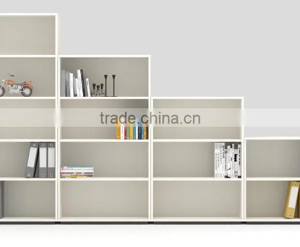 Melamine Panel Filling Storage Bookshelf With 2 Layer Modular Home Office Furniture photo-5