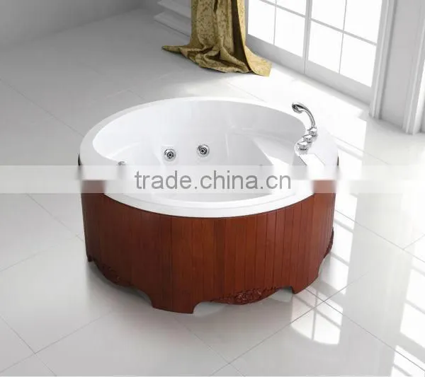 Q402 Indoor Whirlpool Hydro Luxury Classical Wooden Bath Tub