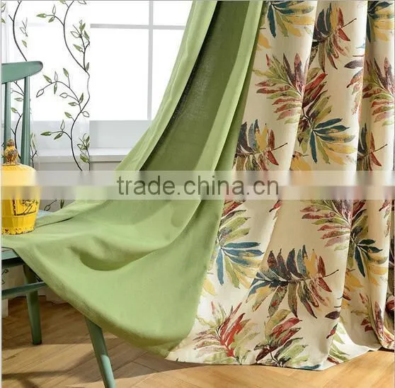 Cotton and Linen Yarn-dyed Jacquard Curtain Fabric