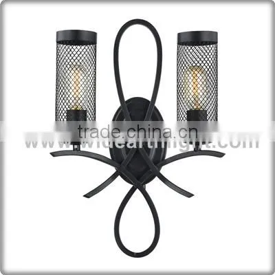 UL CUL Listed Hotel Vintage Wall Mounted Decorative Lighting With Metal Mesh Shade W40408