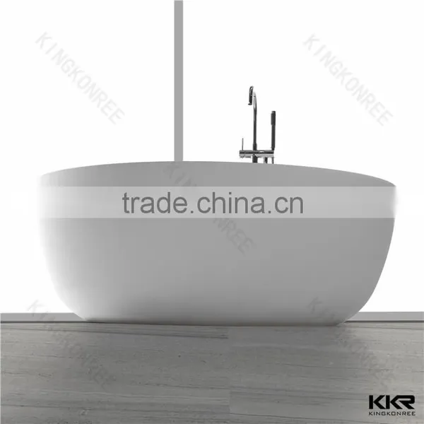 Kingkonree Modern Design Round Big Soaking Freestanding BathTub photo-3