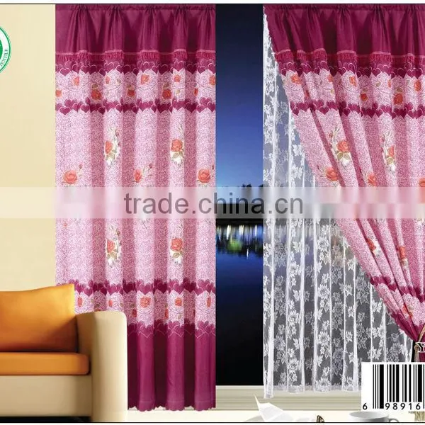 YH118 China Made 15 Years Top-rated Golden Seller Newest 100% Polyester Printed Finished Curtain