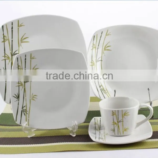 20 Pcs Ceramic Square Dinner Set,ceramic Houseware photo-4
