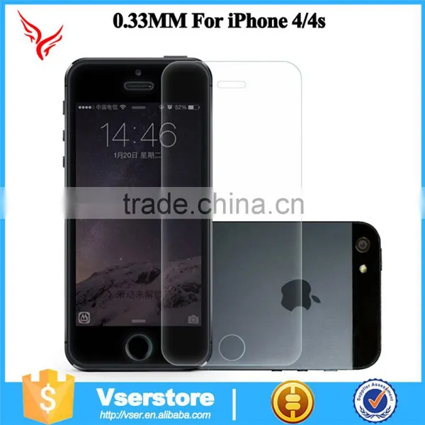 New 0.3MM Shenzhen Factory Accept Paypal 9H 2.5D Full Cover Tempered Glass for Iphone 4 4s Screen Protector photo-5