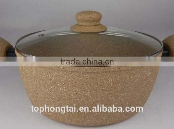 Forged Aluminium Marble Coating Casserole With Lid photo-2