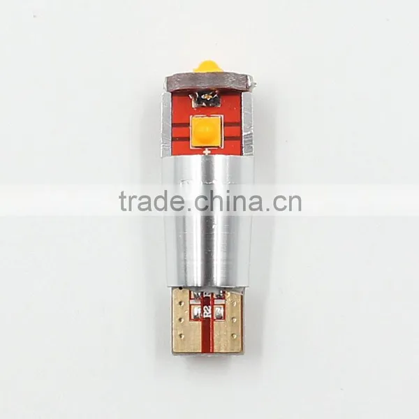 Amber T10 Canbus W5W LED Epistar 3SMD Canbus Error Free Yellow Car Auto LED Light Bulb Lamp Dashboard License Plate Panel Lights photo-5