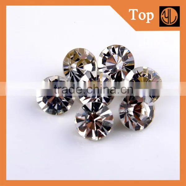 Crystal Diamond Pointback Rhinestone Glass photo-2