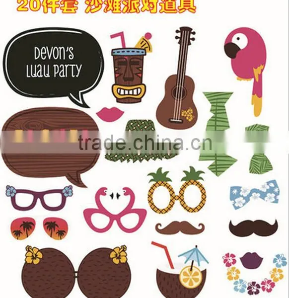 2016 Newest IN STOCK for Birthday Party -20PCS /set Fashion Sandbeach Party Photo Booth Props photo-2