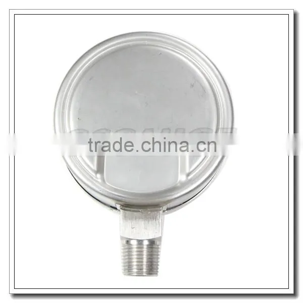 High Quality 4 Inch All Stainless Steel Bourdon Tube Oil Filled Pressure Meter photo-3