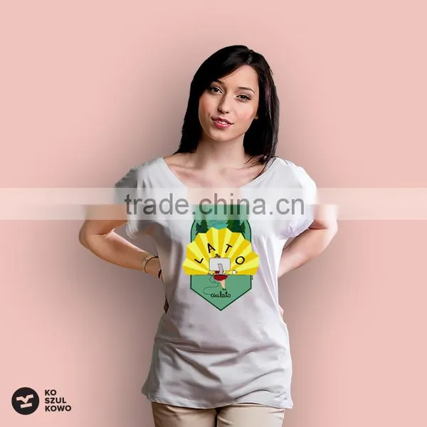 2016 Custom Female Design Women Tee T-shirt Print Logo DTG OEM Service Screenprint Transfer photo-5
