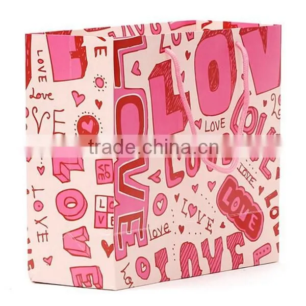 Pink Love Paper Bag For Gift photo-5