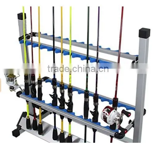 Amarine-made Fishing Rods Holder Portable Aluminum 24 Fishing Rod Racks Great for Storing Fishing Poles on Boat, Truck, Rv At Ho