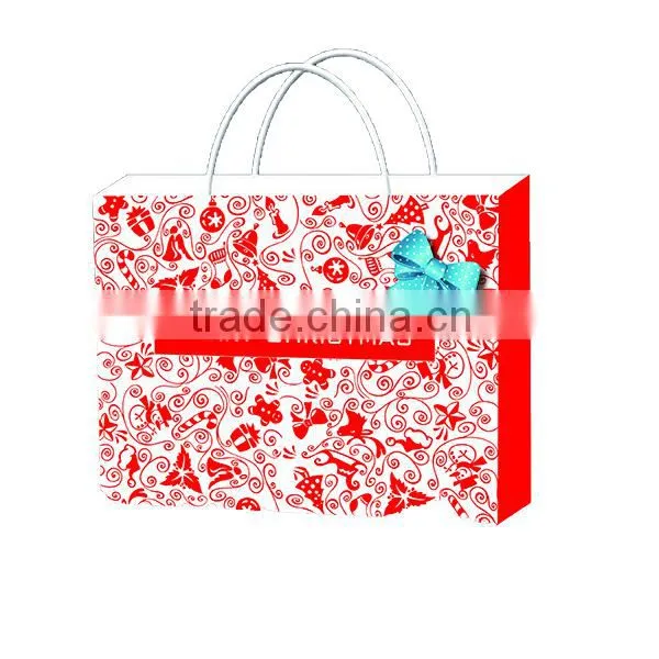 String Handle Decoration Handmade Paper Bag for Christmas photo-3