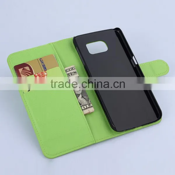Factory Outlet Luxury Lichee Leather Flip Cover Case With Wallet and Card Slot for Samsung GALAXY S6 photo-4