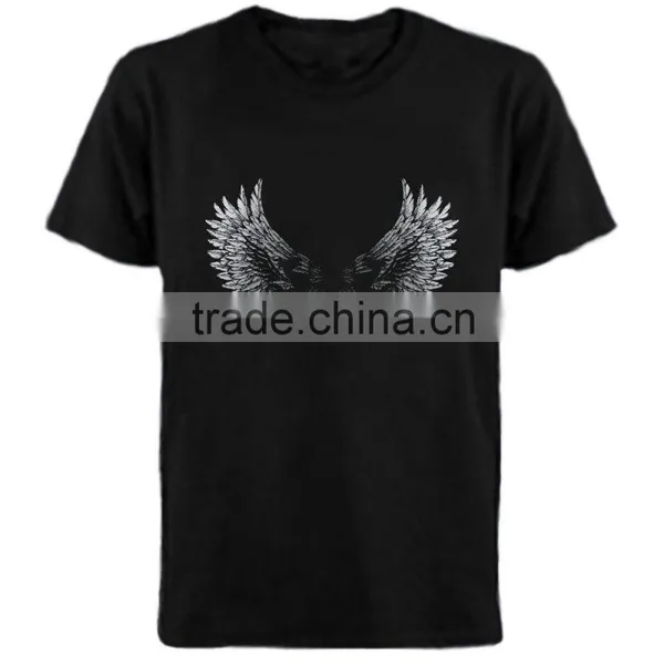 Music el T-shirt el Panel T-shirts el Glow T-shirt With 4pcs Sound Active Inverter