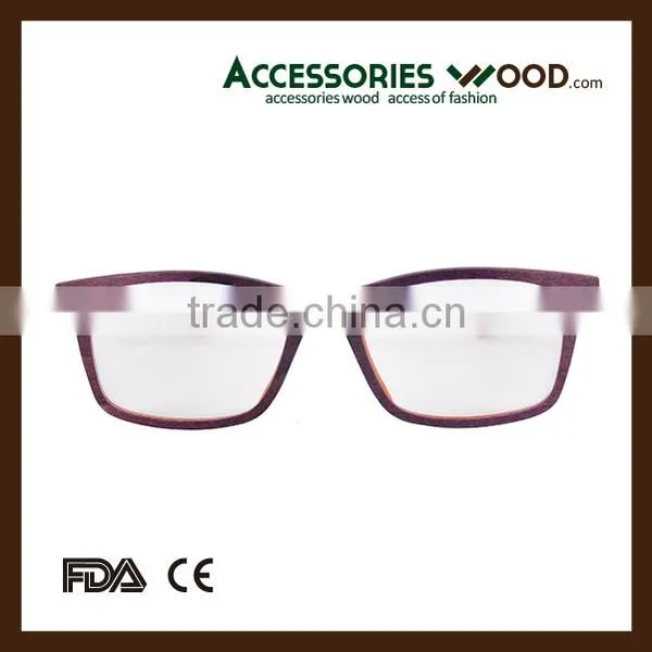 Vintage Style Wood Eyewear Wholesale Clear Glasses Wooden RX Glasses for Student photo-3