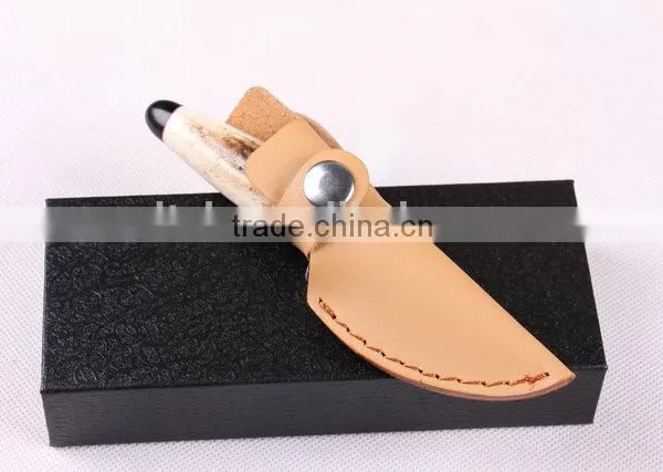 OEM Wild Antlers Deer Horn Damascus Small Collection Knife photo-3