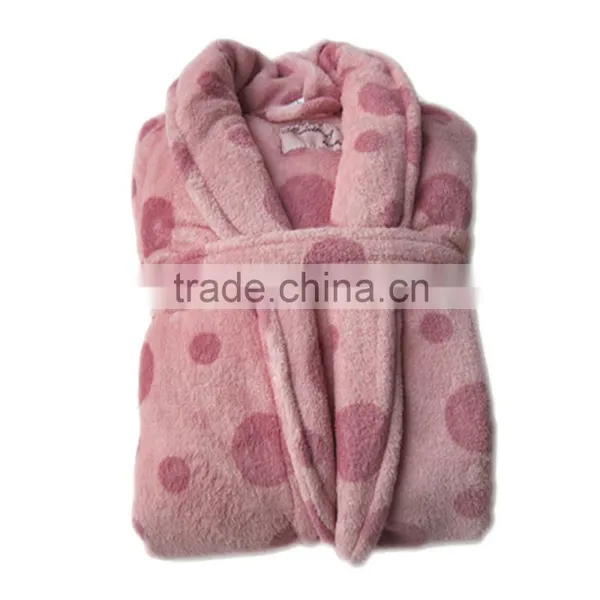 100% Polyester Coral Fleece Bath Gown(microfiber Bath Gown) photo-5