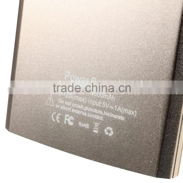 6000mAh Metal Power Bank Charger Dual USB Output Shake Control for IPhone/for Samsung/for Sony/for HTC/for Xiaomi photo-4