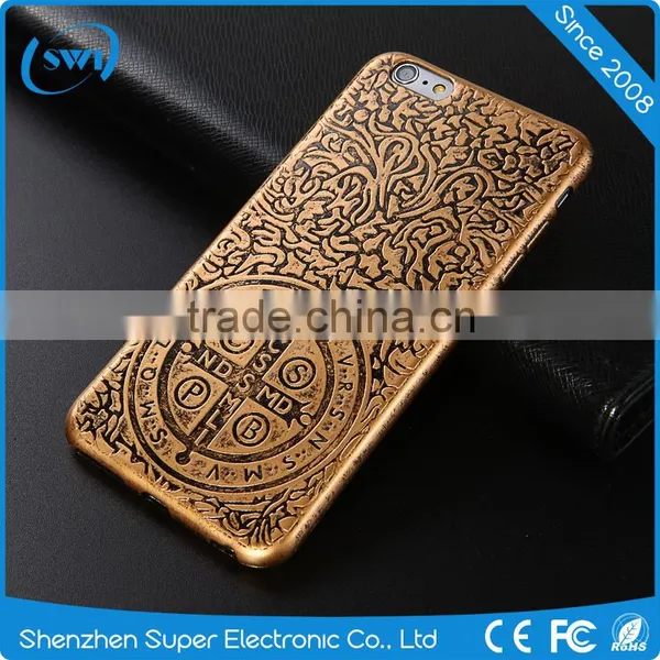 Hot Selling 3D Bronzy Copper Phone Case TPU Rubber Soft Case Back Cover Shell Compatible For IPhone 5 6 6S Series photo-2