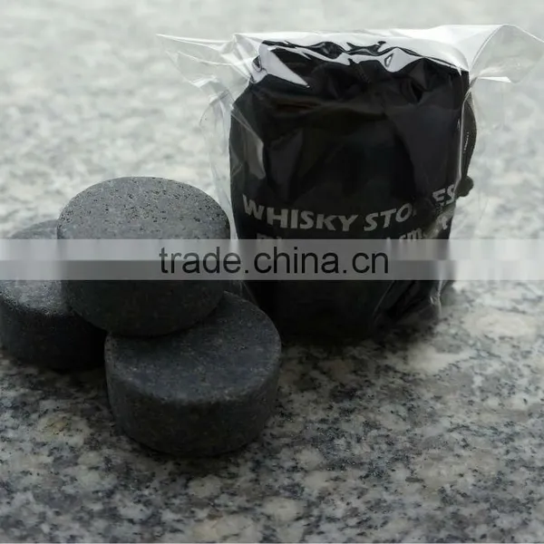 Wholesale Round Whisky Stone | Whiskey Disk | Granite Ice Cube Whisky Stone