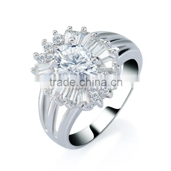 2016 Bridal White Cubic Zirconia Ring 18k Gold Plated Jewelry to India Snapdeal Flipkart