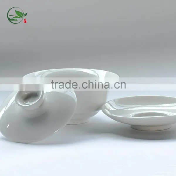 Popular Teaware Medium White Ceramic Tea Cup 120cc Gaiwan photo-3