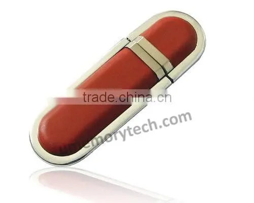Leather Material Commercial Memory Stick 32GB 64GB Key Chain Pendrive photo-4