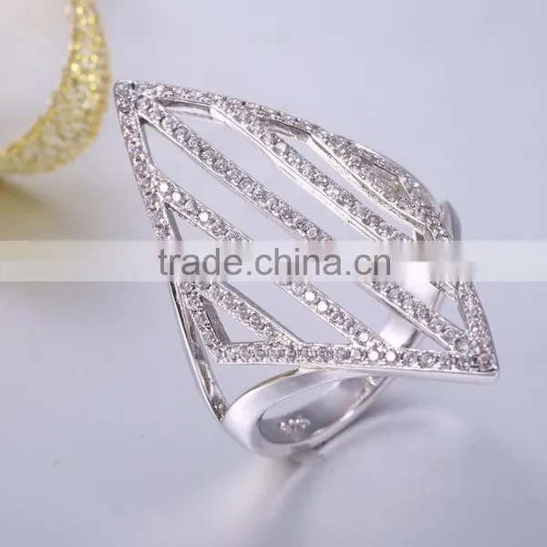 925 Italian Silver Ring 925 Silver Diamond Ring photo-6