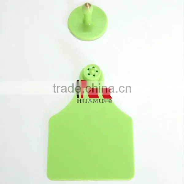 Green Separated Cattle Ear Tag Female Tag 78*56 mm Male Tag 30*30 mm photo-3