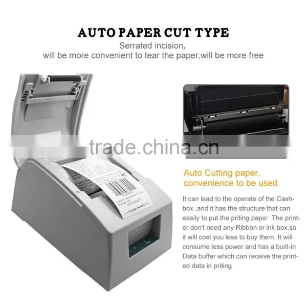 Voxlink USB Port Interface Receipt Printer 58mm Label Printer For Restaurant Supermarket,white photo-3