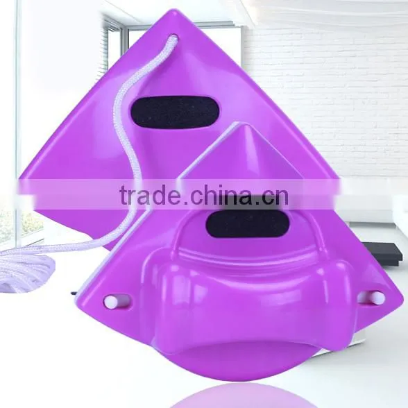 Non-toxic ABS Plastic Purple Magnetic Glass Cleaner photo-3
