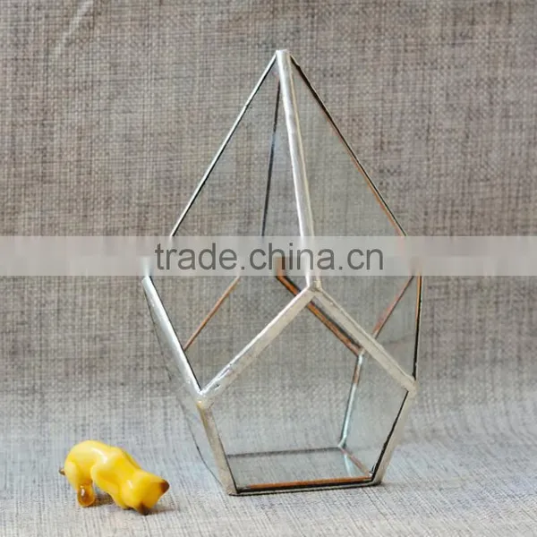 Pyramid Shaped Glass Terrarium for Indoor Plant Holder photo-3