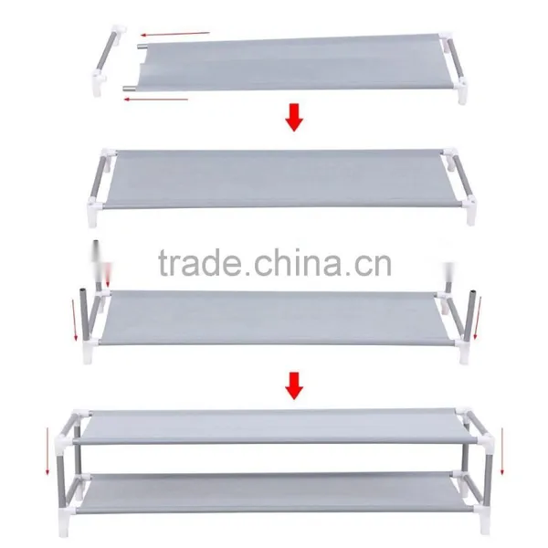 Plastic Woven Fabric Shoes Tower and Shoes Rack Tower photo-3