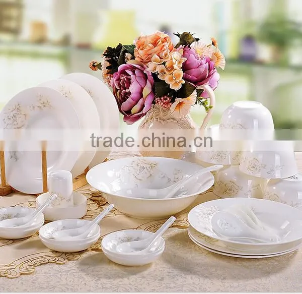 KC-00667 Bone China Dinnerware Set With Flower Printing photo-4
