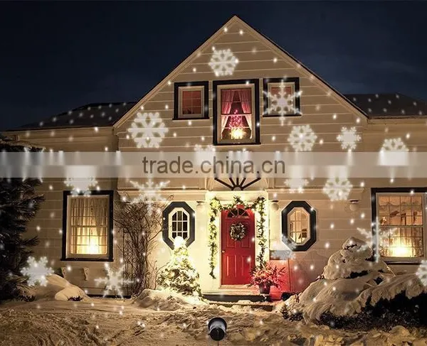 Waterproof Moving Snow Laser Projector Lamps Snowflake LED Stage Light For Christmas Party Landscape Light Garden Lamp Outdoor photo-2
