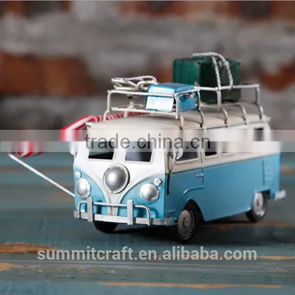 American Tourist Bus Vintage Metal Car Model photo-3