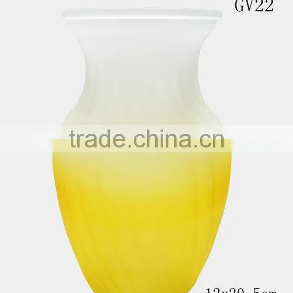 Frosted Colored Glass Vase for Wedding photo-2