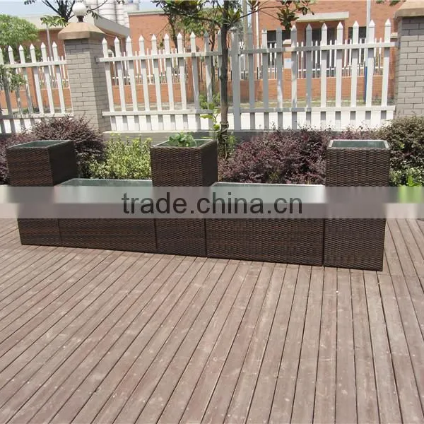 Outdoor 5 Pics Rattan Flowerpot Sets Garden Supplies photo-4