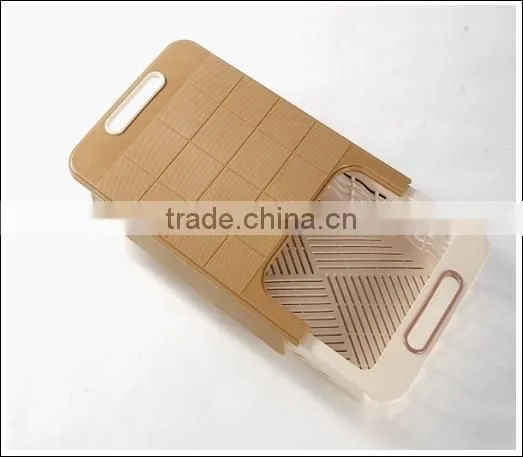Plastic Drawer Foldable Cutting Board/cutting Board With Tray/cutting Board With Strainer